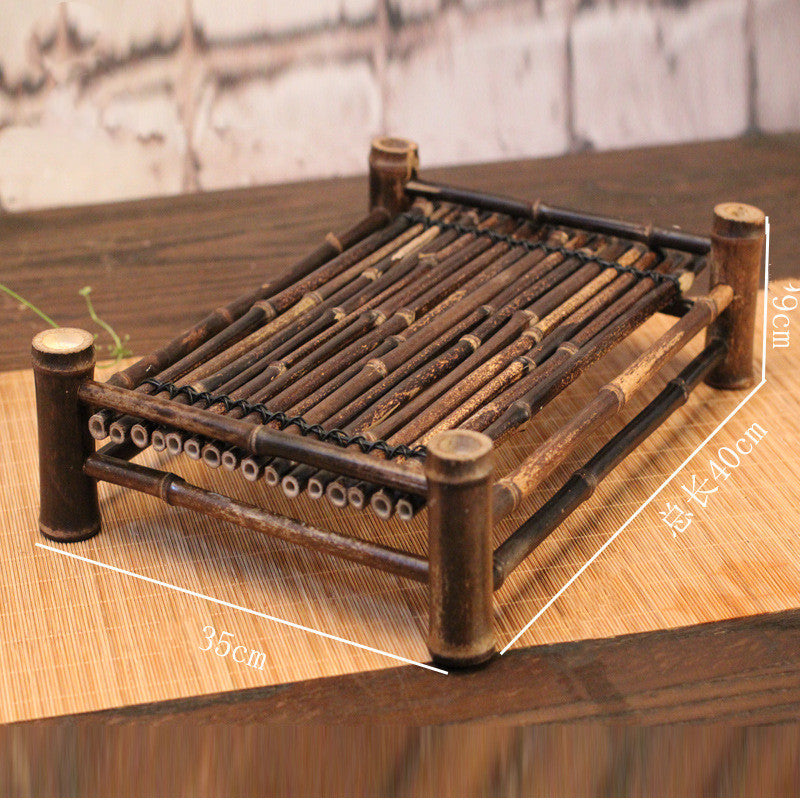 Support en bambou fait main pour tasse - Accessoires de cérémonie du t