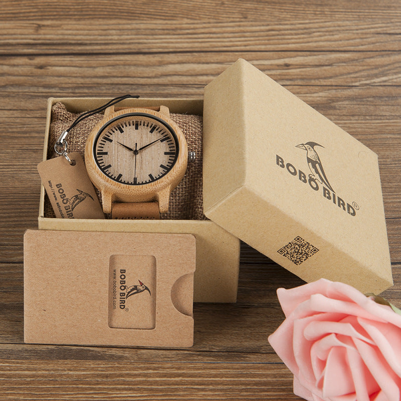 Orologio in legno di bambù