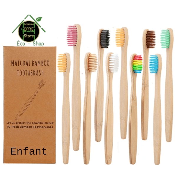 Haburashi™ Brosse à dents en bambou -10 pcs - BambooHomeStore
