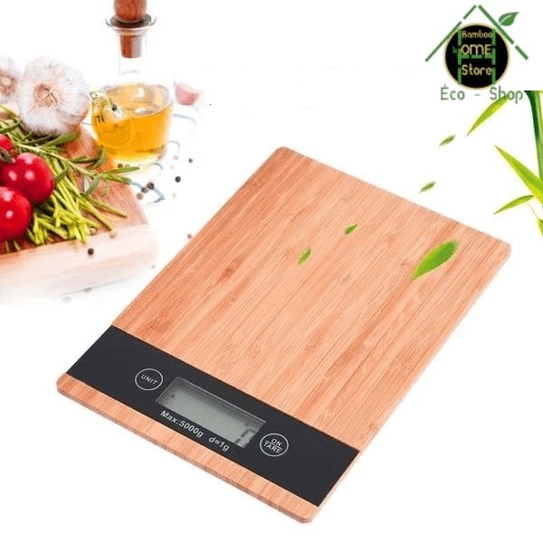 Kitchin™ Balance de cuisine en bambou - BambooHomeStore