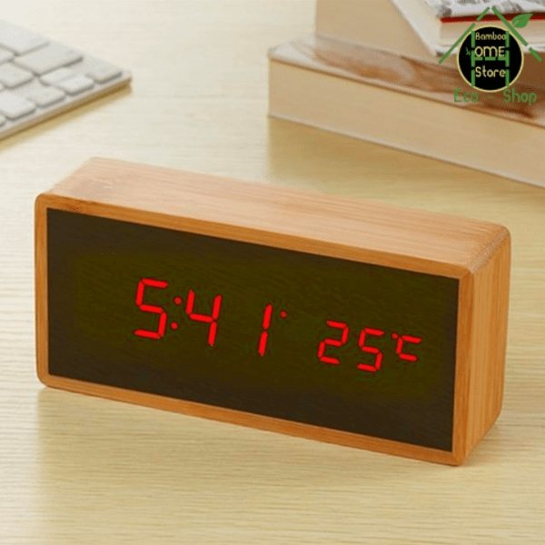 Tic-tac™ Réveil matin en bambou - BambooHomeStore