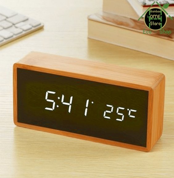 Tic-tac™ Réveil matin en bambou - BambooHomeStore