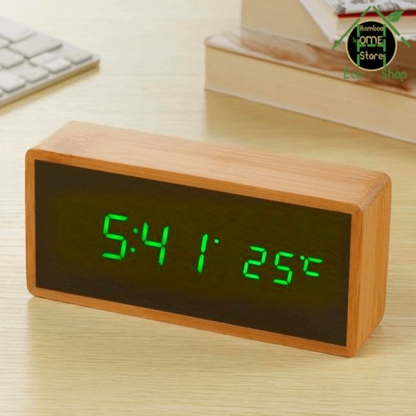 Tic-tac™ Réveil matin en bambou - BambooHomeStore