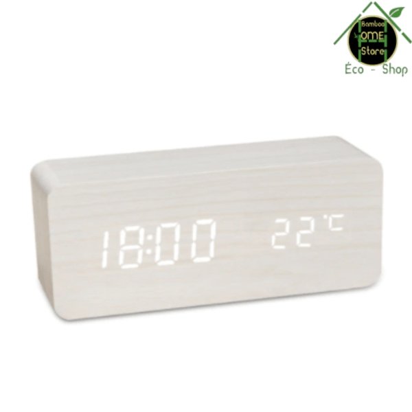 Tic-tac™ Réveil matin en bambou - BambooHomeStore