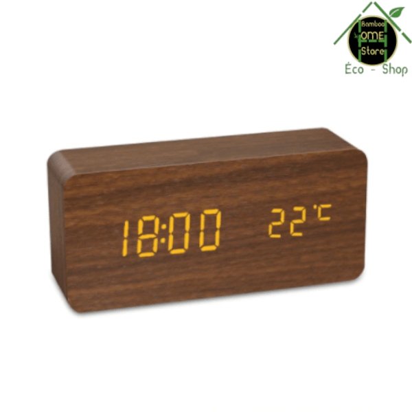 Tic-tac™ Réveil matin en bambou - BambooHomeStore