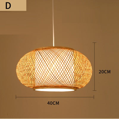 Retoro™ Luminaire suspendu en bambou tissé — style rétro