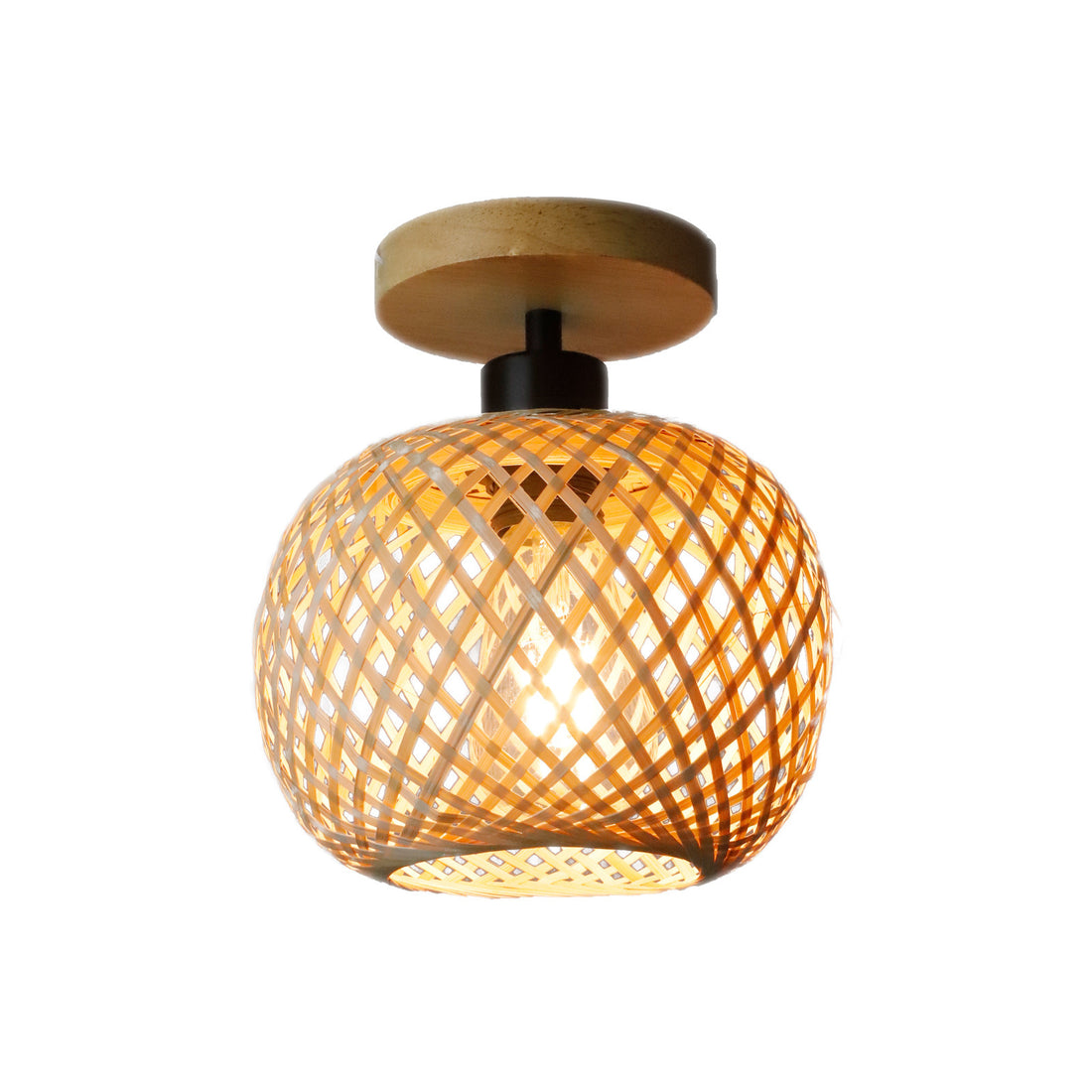 Tenjo™ Plafonnier en bambou tressé — style japonais