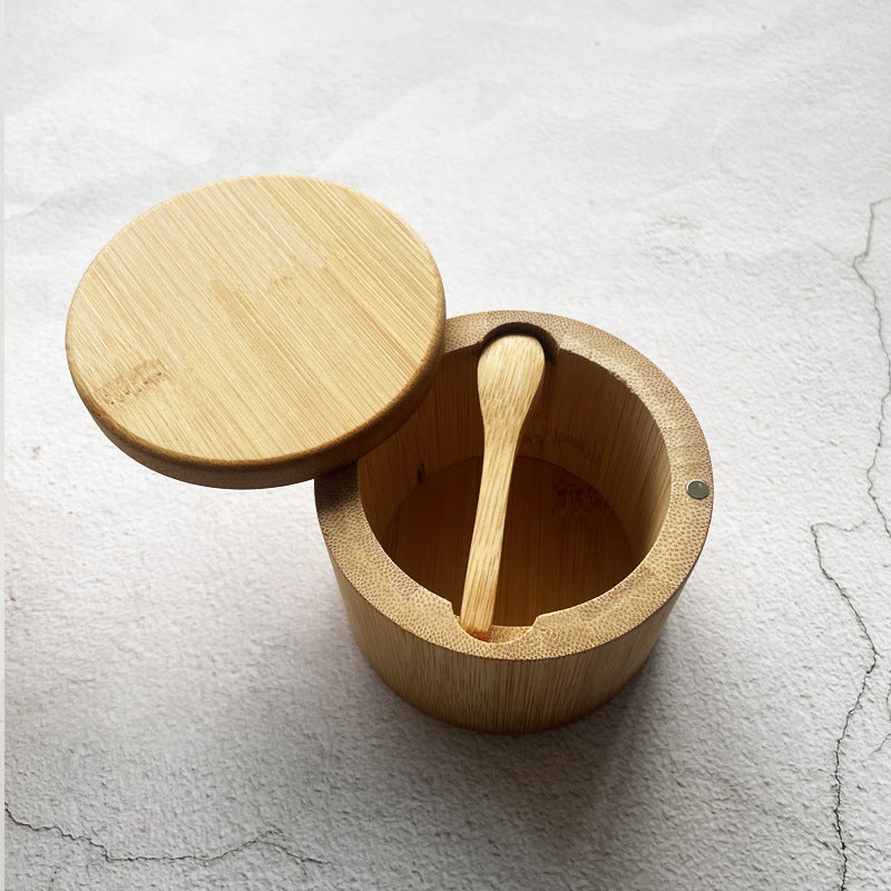 Bocal en bambou pour sel - Écologique et hermétique